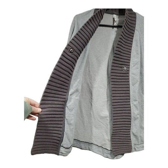 Lululemon Women’s Bliss Break Wrap Jacket Yoga Gray  French Terry Size 4 - Picture 7 of 10